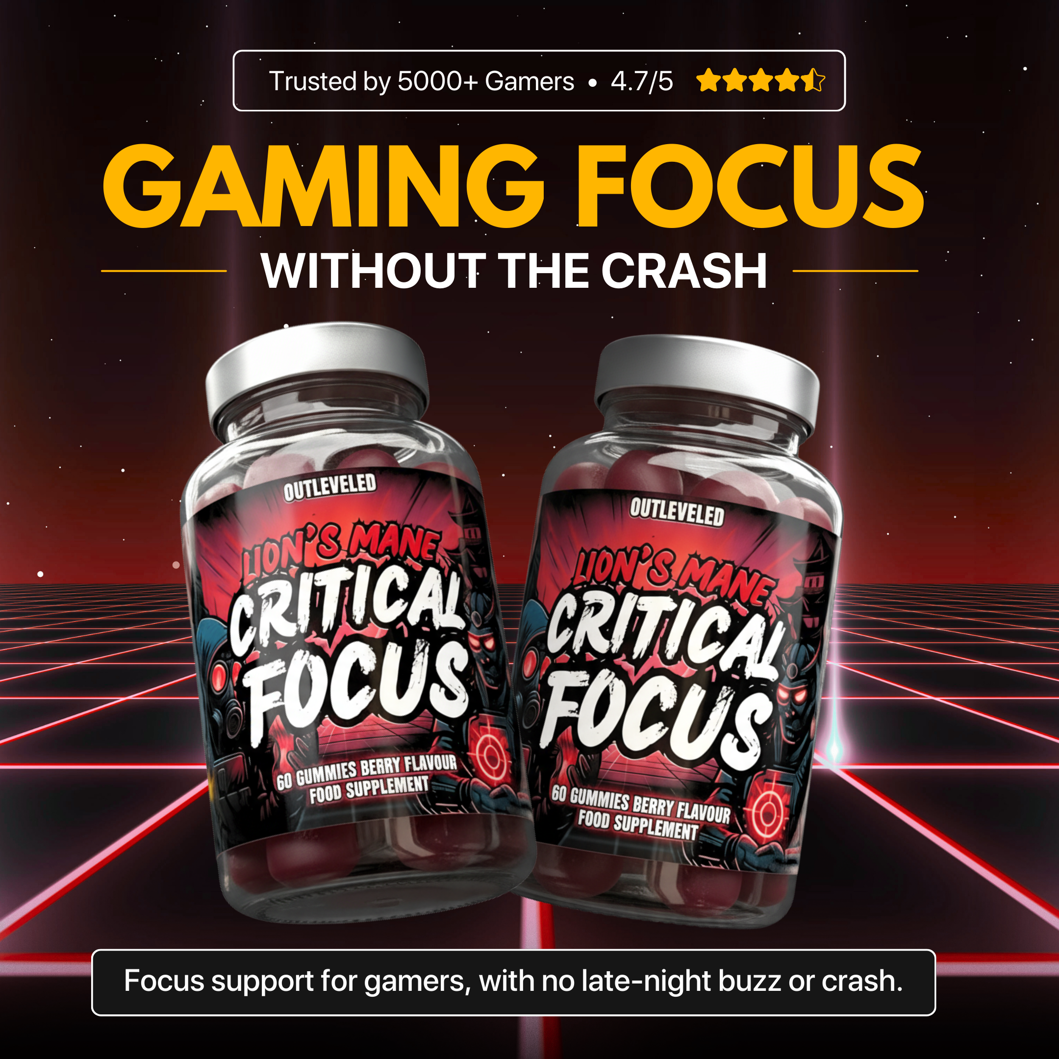 Critical Focus: Lions Mane Gaming Gummies