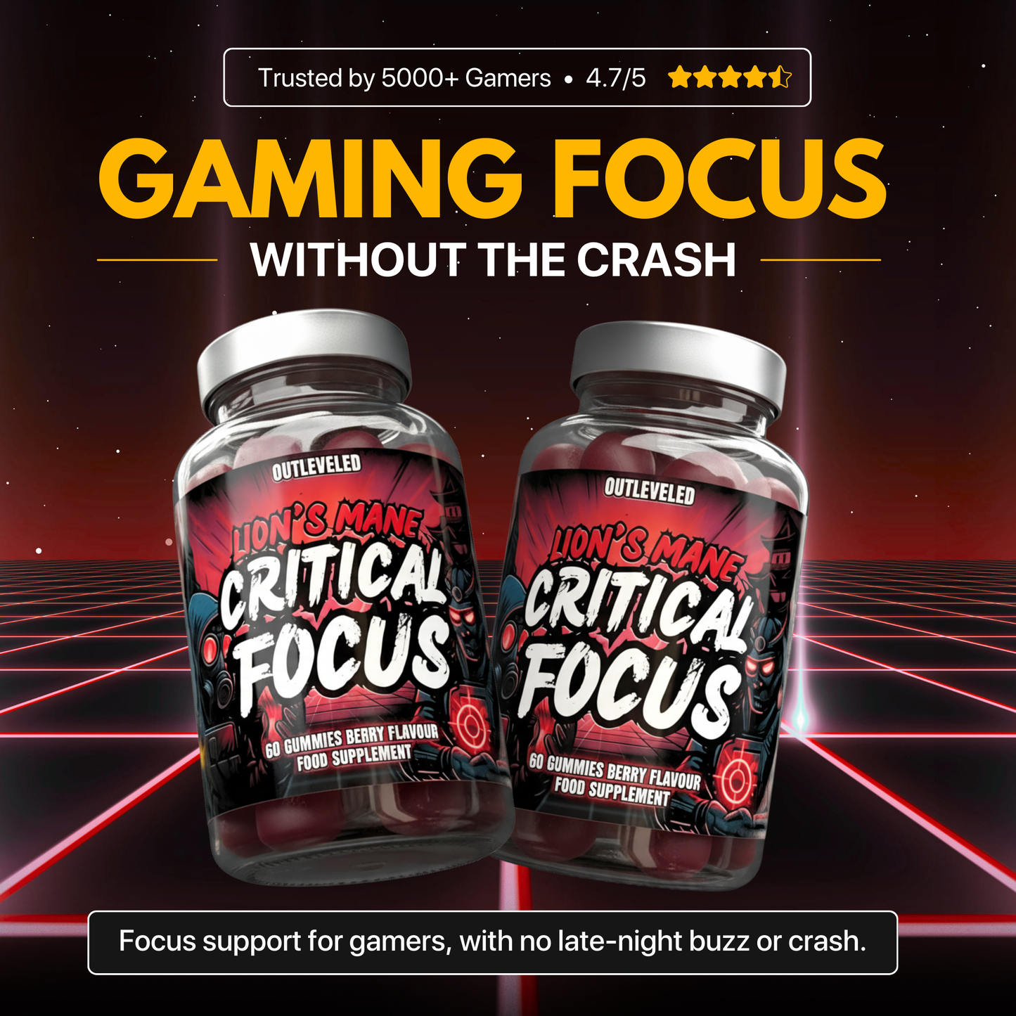 Critical Focus: Lions Mane Gaming Gummies