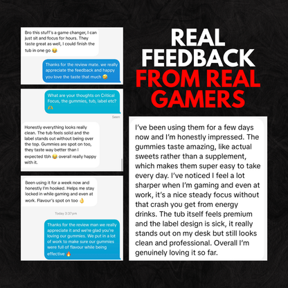 Critical Focus: Lions Mane Gaming Gummies